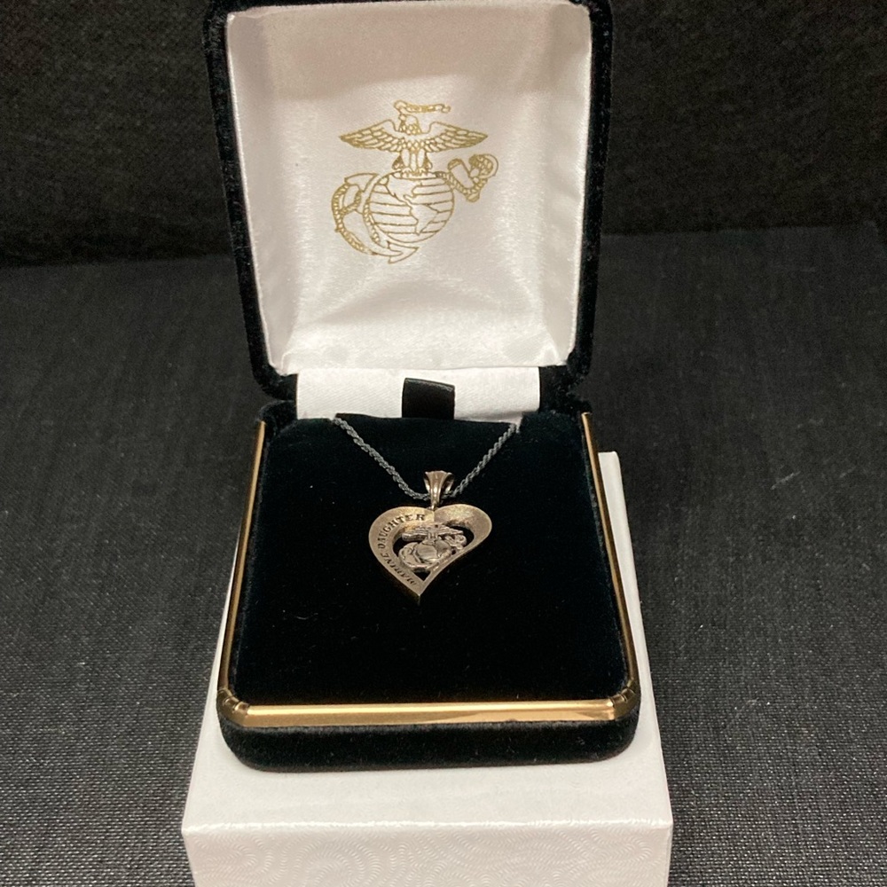 Vintage Sterling Silver Marine Daughter Necklace